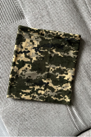 Мужской зимний теплый снуд баф для военных Пиксель