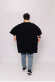 Мужская Черная футболка Большого размера батал