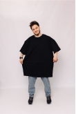 Мужская Черная футболка Большого размера батал