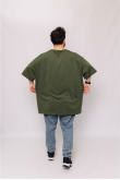 Мужская Оливковая футболка Большого размера батал