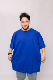Мужская Яркая Синяя Электрик футболка Большого размера батал