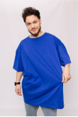 Мужская Яркая Синяя Электрик футболка Большого размера батал