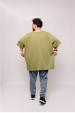 Мужская Светло-оливковая футболка Большого размера батал