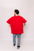 Мужская хлопковая Красная футболка Большого размера батал