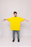 Мужская Желтого футболка Большого размера батал 