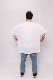 Мужская хлопковая Белая футболка Большого размера батал