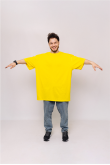 Мужская Желтого футболка Большого размера батал 