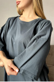 Женская Темно-серая футболка Большого размера батал