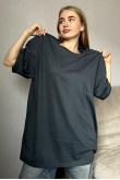 Женская Темно-серая футболка Большого размера батал