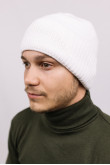 Мужская шапка-балаклава 2в1 белого цвета утепленная на флисе зимняя маскировка под снег для военных