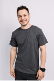Мужская футболка Темно-серый Антрацит трикотажная базовая