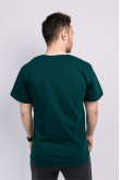 Чоловіча Темно-зелена футболка хб бавовна трикотажна