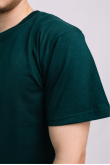 Чоловіча Темно-зелена футболка хб бавовна трикотажна