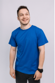 Чоловіча Яскрава Синя футболка Електрик 100% бавовна трикотажна
