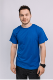 Чоловіча Яскрава Синя футболка Електрик 100% бавовна трикотажна