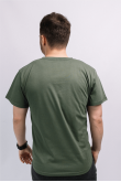 Мужская футболка Олива из хлопка натуральная трикотажная