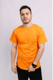 Чоловіча Помаранчева футболка хб бавовна трикотажна