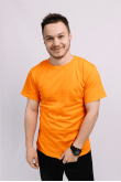 Чоловіча Помаранчева футболка хб бавовна трикотажна