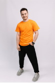 Чоловіча Помаранчева футболка хб бавовна трикотажна
