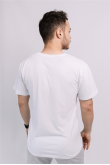 Мужская Белая футболка 100% хлопок натуральная трикотажная базовая без принта