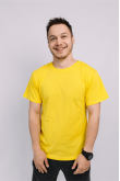 Чоловіча Жовта футболка натуральна бавовна