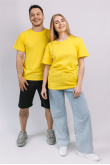 Чоловіча Жовта футболка натуральна бавовна
