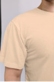 Чоловіча Бежева футболка хб бавовна трикотажна 