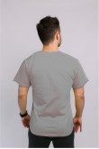 Чоловіча Сіра футболка 100% бавовна натуральна трикотажна базова без принта