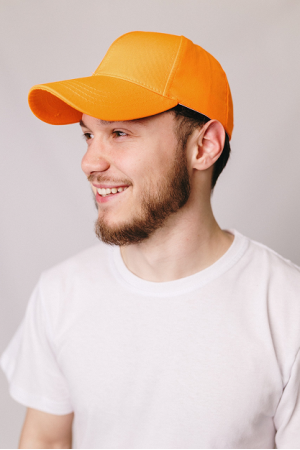 Мужская Оранжевая кепка бейсболка летняя