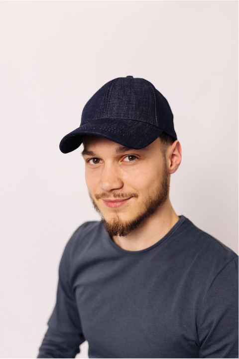 Мужская Джинсовая кепка бейсболка летняя