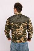 Мужская флисовая кофта Камуфляж Пиксель на замке с карманами для военнослужащих ВСУ