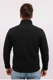 Мужская черная флисовая кофта на молнии