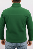 Мужская зеленая флисовая кофта на молнии