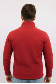Мужская красная флисовая кофта на молнии