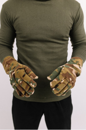 Мужские флисовые двойные зимние рукавицы Мультикам