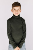Детский Оливковый Хаки гольф водолазка базовый в стиле милитари
