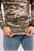 Мужской гольф Камуфляж Пиксель с горловиной со стойкой и отворотом форма ВСУ