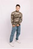 Мужской гольф Камуфляж Пиксель с горловиной со стойкой и отворотом форма ВСУ