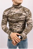 Мужской гольф Камуфляж Пиксель с горловиной со стойкой и отворотом форма ВСУ
