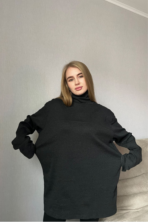 Женский Темно-серый гольф Антрацит Батал