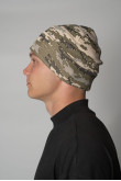 Мужская теплая зимняя шапка Камуфляж Пиксель формы ЗСУ утепленная с отворотом