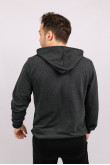 Мужская Темно-серая кофта Худи с капюшоном для мужчин