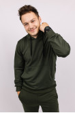 Мужское Оливковое Худи кофта свитшот с капюшоном
