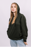 Жіноче Оливкове Худі кофта світшот із капюшоном