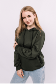 Жіноче Оливкове Худі кофта світшот із капюшоном