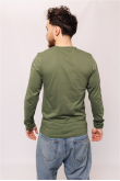 Мужская Оливковая кофта лонгслив с длинным рукавом нгу