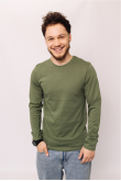 Мужская Оливковая кофта лонгслив с длинным рукавом нгу