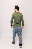 Мужская Оливковая кофта лонгслив с длинным рукавом нгу