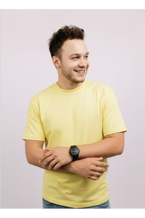 Чоловіча Лимонна футболка натуральна бавовна