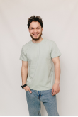 Мужская Фисташковая футболка премиум  